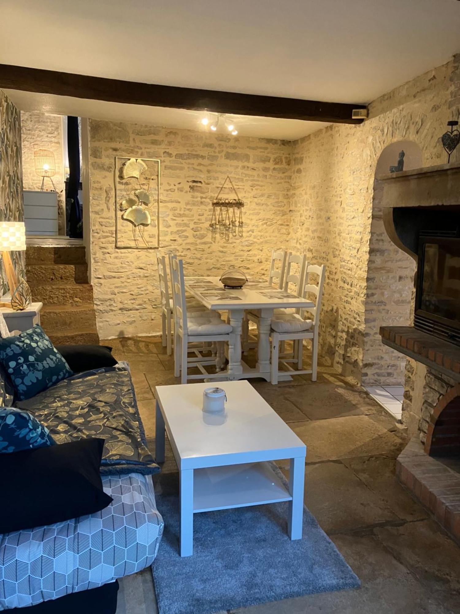 Charmante Maison En Pierres Precy-le-Sec Extérieur photo